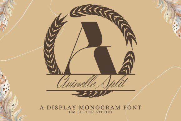 Avinelle Split Monogram: A Display Font That Elevates Digital Branding