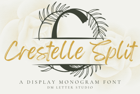 Crestelle Split Monogram – A Serif Font for Brand Identity Work