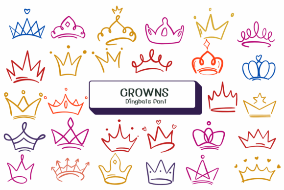 Crowns: A Royal Dingbats Font for Digital Design