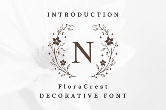Flora Crest: A Decorative Monogram Font with Botanical Charm