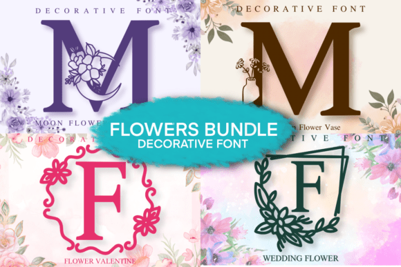 Flowers Bundle: Elegant Fonts for Digital Design