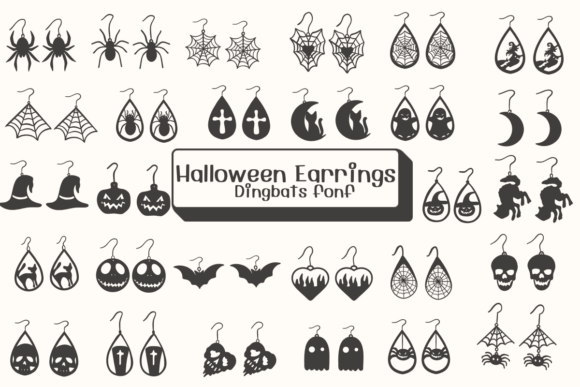 Halloween Earrings Font for Business