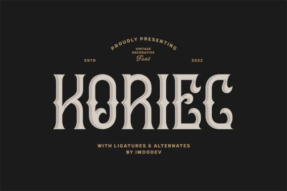 Koriec: A Blackletter Display Font for Vintage-Inspired Branding