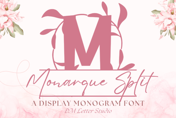 Monarque Split Monogram: A Craft Font That Elevates Handmade Products
