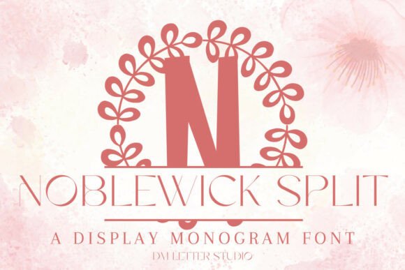 Noblewick Split Monogram Font for Modern Branding
