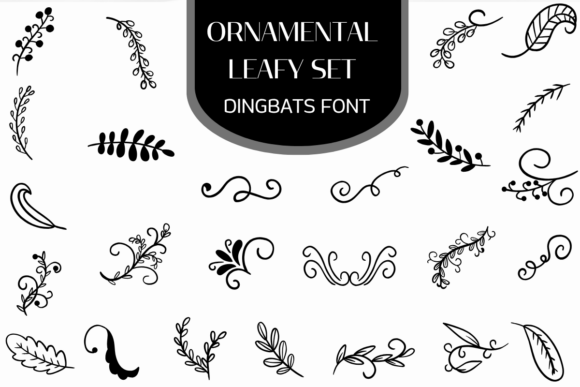 Ornamental Leafy Set: A Designer's Go-To Dingbats Font