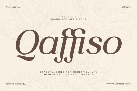 Qaffiso Is the Luxury Serif Font That Transforms Branding