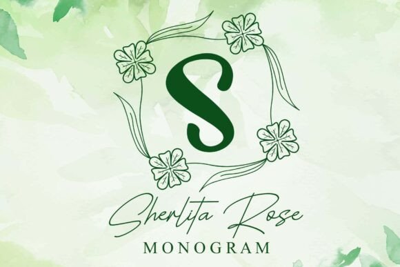 Sherlitarosemonogram: A Floral Display Font for Branding