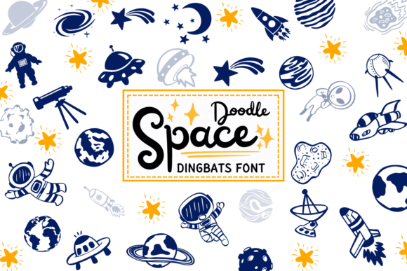 Space Doodle: A Celestial Dingbats Font for Crafters and Makers