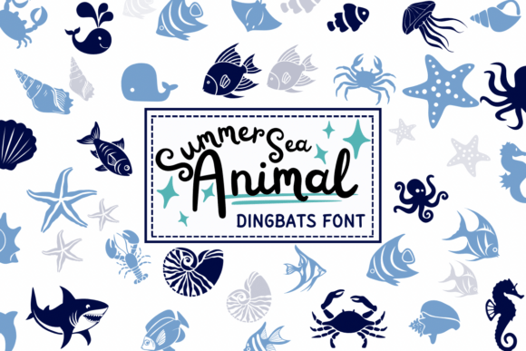 Summer Sea Animal Brings Ocean Charm to Your Brand Typography